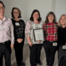 Left to Right: Dr. Harry Wu, Endoscopy lead at St. Mary's and Grand River Hospitals; Kate Durdan, She Shares Executive Committee Member; Aimee Messner, Program Manager of Ambulator Care; Michele Way, She Shares Executive Committee Member; Maureen Leyser, Director of Surgical and Ambulatory Care