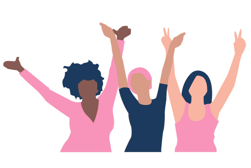 Women cheering